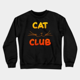 Cat Club - Orange Crewneck Sweatshirt